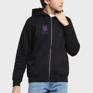 เสื้อมีฮู้ดมีซิปสำหรับผู้ชายเสื้อมีฮู้ดผ้าคอตตอน100% สีพื้นพิมพ์ลายได้ตามต้องการแนวสตรีทเสื้อมีฮู้ดสำหรับใส่ไปยิมเสื้อสเวตเชิ้ตฤดูใบไม้ร่วง - Product Image 1