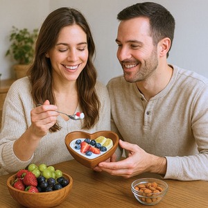 Bol de service en bois élégant en forme de cœur bols en bois naturel de forme unique pour la maison hôtel restaurant - Product Image 6