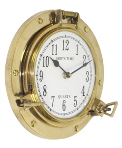 Cerradura de ojo de buey ecorativo, diseño náutico de pared de latón - Product Image 4