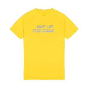 최고 동향 최고의 디자인 및 품질 남성 그래픽 T 셔츠 판매 옐로우 컬러 남성 라운드 넥 T 셔츠 AL-FARAJ