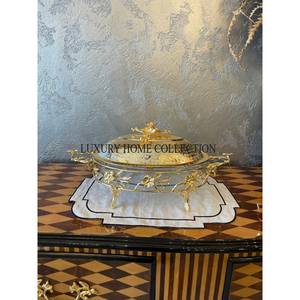 Plato de frotamiento de metal de grado restaurante con caño calentador de buffet altamente duradero para catering de eventos y grandes reuniones - Product Image 1