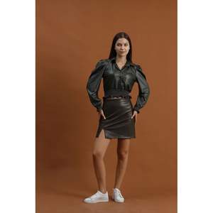 Robes de soirée en similicuir en gros, chemisiers élégants pour occasions spéciales - Product Image 5