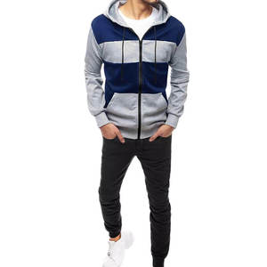 Conjunto Deportivo con Capucha para Hombre, Diseño Moderno, 100% Algodón, con Cierre, para Gimnasio, Entrenamiento, Estilo Urbano - Product Image 4