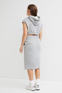 Ensemble sweat à capuche et pantalon de jogging pour femme en molleton bouclette brodé, haute qualité, design court sans manches, nouvelle mode, crop top à capuche - Product Image 5