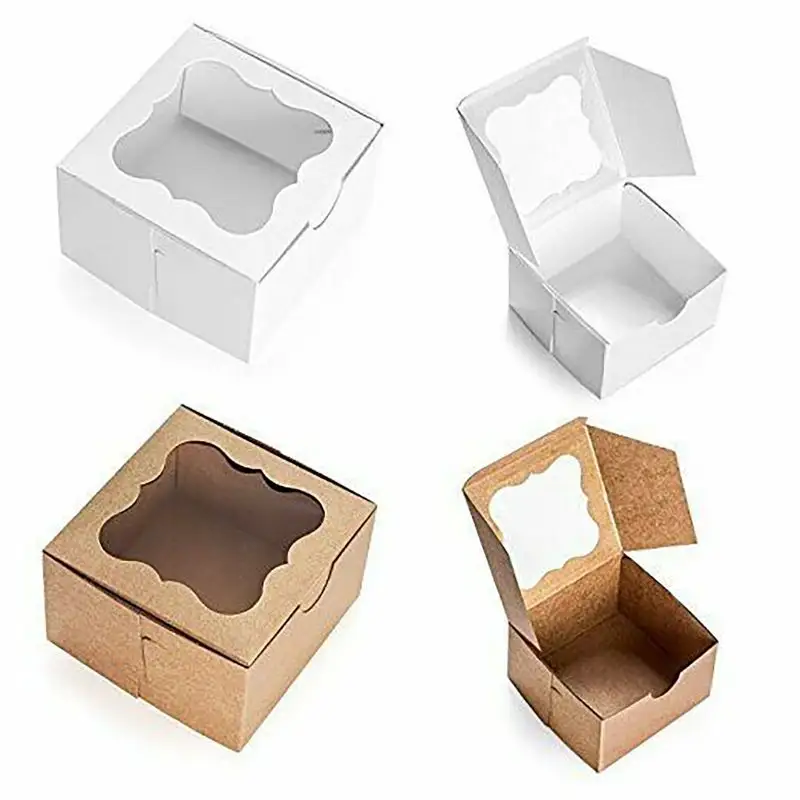 Exquisite Workmanship Glossy Lamination Printing Eco Friendly Disposable Takeaway Unique Cake Box For Sale