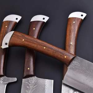 Cuchillos de Cocina Profesionales al por Mayor, Cuchillo de Chef de Acero de Damasco Hecho a Mano con Hoja Afilada, Juego de Cuchillos de Cocina con Mango de Madera - Product Image 3