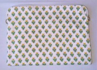 Housse pour ordinateur portable en coton matelassé vintage, légère, douce, de haute qualité, pochette pour iPad, pour usage au bureau, écologique, Macbook Air 16 pouces