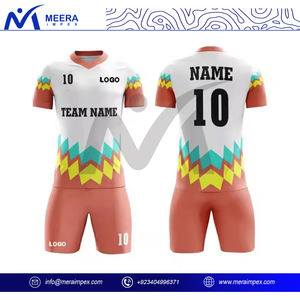 Uniforme de fútbol multicolor de última llegada OEM ODM impresión personalizada 100% tela de poliéster ropa de entrenamiento transpirable camiseta de fútbol - Product Image 3