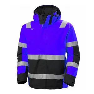 High Visibility Reflective Supplier custom life jacket reflective airport high visibility night safety Vest Reflective Winter Work Jacket