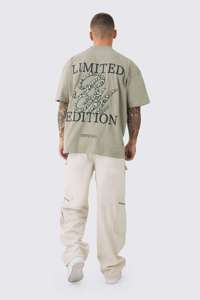 เสื้อยืดผ้าฝ้าย100% บ็อกซี่สำหรับผู้ชายเสื้อยืดโลโก้ออกแบบได้ตามต้องการสำหรับผู้ชายคอเสื้อทรงหลวมสะพายไหล่ใส่ได้ - Product Image 2