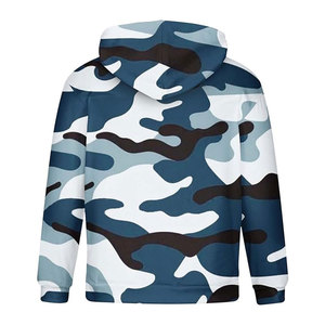 Sudadera con capucha de camuflaje de algodón térmico ligero al por mayor para hombre y mujer logotipo personalizado de gran tamaño talla 6XL - Product Image 6
