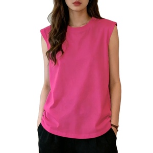 Débardeur ample sans manches pour femme, style décontracté été 2026, t-shirt basique quotidien doux et extensible, tenue féminine élégante - Product Image 2