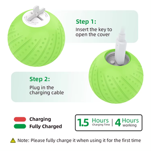 Balle de jeu interactive intelligente et écologique <span class=keywords><strong>pour</strong></span> chat et <span class=keywords><strong>chien</strong></span>, en plastique, avec lumières colorées <span class=keywords><strong>pour</strong></span> la stimulation et l'interaction des animaux de compagnie - Product Image 5