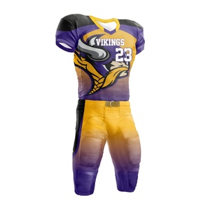 Uniforme de Fútbol Americano Sublimado Personalizado de Alta Calidad al por Mayor, Manga Corta, 100% Poliéster, Hecho en Pakistán - Product Image 3