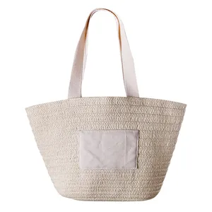 Borsa da Spiaggia Personalizzata Lobelia per Merchandising, Sacchetti di Carta Promozionali Personalizzabili - Product Image 3