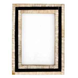 Marco DE FOTOS personalizable marrón brillo natural Cuerno y hueso incrustaciones, resina de hueso con borde de mosaico de cuerno falso marcos de fotos de madera - Product Image 1