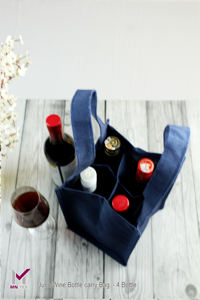 Bolsas de transporte de botellas de vino de yute JUCO y lona ecológicas de calidad superior de la India - Product Image 2