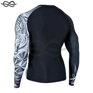 Maillot de bain à manches longues Rash Guard UPF 50 + Compression Protection UV Séchage rapide Léger Anti-frottement Performance Top pour homme - Product Image 3