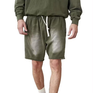 Vêtements de rue surdimensionnés vierges en vrac délavés à l'acide vintage personnalisé épais 350 g/m² vêtements pour hommes shorts d'été - Product Image 1