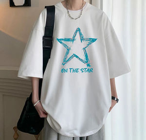 Camiseta 100% de algodón para hombre y mujer, camisa con estampado personalizado, con Logo de tu marca, de gran tamaño - Product Image 2