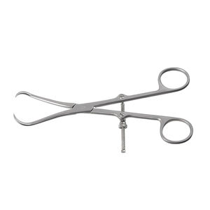 Pinces orthopédiques à cliquet courbées de 5,5 pouces, en acier inoxydable, instruments chirurgicaux, alimentation manuelle, ensemble d'instruments CE - Product Image 5