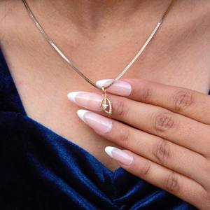 Diamantes naturales sin cadena 18K oro sólido colgante de lujo ligero Mini IGI certificado joyería regalo para ella mismo día de envío - Product Image 5
