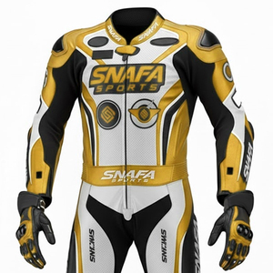 Combinaison de moto en cuir véritable Service personnalisé Marque privée Combinaison de moto en cuir durable Combinaisons de moto de qualité supérieure - Product Image 3