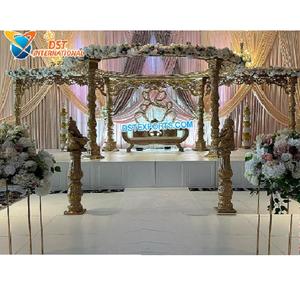 พิธีแต่งงานแบบดั้งเดิมของอินเดีย Mandap ทอง Gujarati งานแต่งงาน FRP Vidhi Mandap Mandap งานแต่งงานที่โดดเด่น - Product Image 1