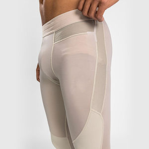 Leggings de compression unisexes beiges pour entraînement MMA, grappling, BJJ, boxe, fitness, entraînement, Muay Thai, séchage rapide - Product Image 3