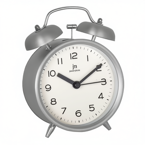 Lowell <b>Silver</b> Alarm <b>Clock</b> JA 7111S Stylish Desk Table <b>Clock</b> - Product Image 2
