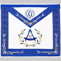 Artisanat franc-maçon Regalia gros fait à la main coton maître maçon tabliers-taille personnalisable et couleur bleu