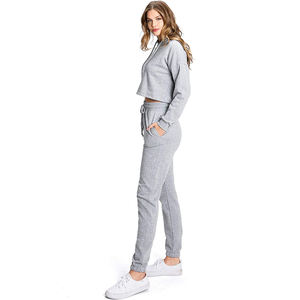 Chándal corto de algodón de la mejor calidad, traje deportivo con talla personalizada, Color gris, precio al por mayor - Product Image 3