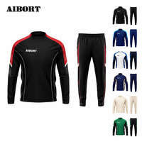 Aibort Premium Breathable Quick Dry Slim Fit Zipper Training Soccer Sportswear Performance Men Football Tracksuit untuk Latihan