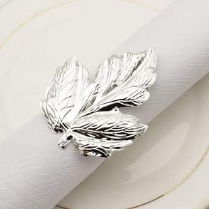 Porte-serviettes en aluminium couleur argent de qualité supérieure porte-mouchoirs de conception fabuleuse pour l'utilisation de fête de mariage - Product Image 3