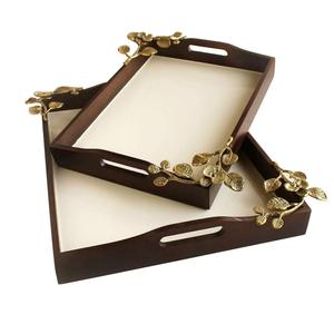 Plateau en bois personnalisé fait à la main pour la maison hôtel et restaurant plateau de service alimentaire écologique pour la maison cuisine restauration utilisation - Product Image 2