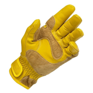Gold Work Gloves 100% Leather Riding Work Motorcycle Gloves Motorcycle Auto Racing Wear Genuine Leather Gloves For Men - Product Image 2