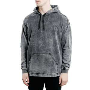 Vintage hommes surdimensionné Baggy acide lavé manches personnalisé lourd 100% coton pour l'hiver OEM disponible à capuche - Product Image 6