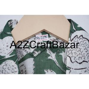 Caftán Indio para Mujer, 100% Algodón, Estampado Floral a Mano, Maxi Largo, para Playa, Ropa de Dormir, Kimono, Cuello en V, Cierre con Cinturón, Envío Rápido - Product Image 5