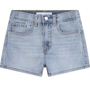 Pantalones Cortos Vaqueros Vintage Rectos de Verano para Mujer, de Cintura Media, con Cuatro Bolsillos, Estilo Casual, Lavado Ácido, Personalizables con Logotipo, OEM, ¡Venta Caliente! - Product Image 4