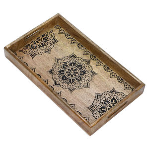 Plateau de service en bois de manguier fait à la main de qualité exportée pour les hôtels et les restaurants. Prix d'usine direct disponible à prix réduit - Product Image 5