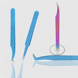Pince à cils professionnelle en acier inoxydable de haute qualité, pointe pointue, facile à utiliser pour outil de beauté en couches minces épaisses, vente en gros - Product Image 4