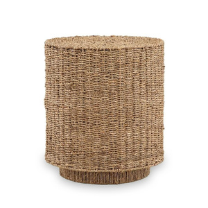 Mesa auxiliar de hierba marina tejida a mano, decoración de habitaciones, muebles de gran calidad, mesas auxiliares de hierba marina - Product Image 2