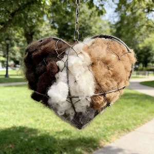 Décorations de jardin en fibre d'alpaga faites à la main, abri d'hiver pour arbres, nid d'oiseaux, fournitures pour oiseaux sauvages, support de matériaux pour nids d'oiseaux - Product Image 5