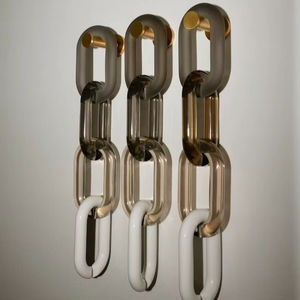 Eslabones de Cadena de Resina Transparente de Lujo para Decoración del Hogar Personalizada y Aplicaciones Decorativas de Pared, Multicolores - Product Image 1