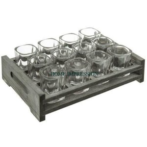 Tabletop Decorative Wooden Made <b>Glass</b> Storage <b>Rack</b> And Holder Multi Color Available in Reasonable Price 12 <b>Glass</b> Holding Storage - Product Image 2
