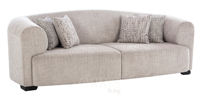 Ensemble de canapés modernes de luxe, durables, confortables, rembourrés, couleur personnalisable, avec coussins et pieds en métal, pour appartements, villas et salons.