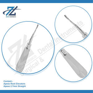 <b>Dental</b> Root Elevator 2.7mm Straight German High Quality Stainless Steel <b>Dental</b> Extraction Elevator Teeth Manufacturer Pakistan - Product Image 4