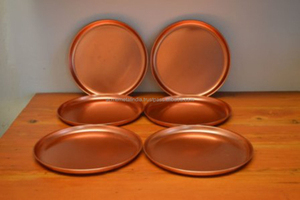 Fabuleux plateau de service sucré en aluminium fini cuivre parfait pour le stockage des aliments maison cuisine et restaurant vaisselle - Product Image 6