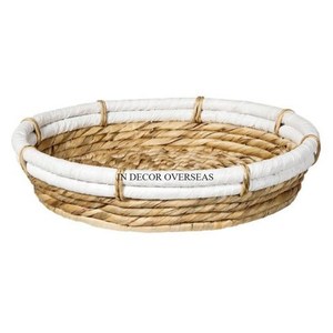 Último patrón llegada Hogar y Hotel MESA CENTRO DE MESA frutas y otros artículos que sirven bandeja de forma redonda hecha de ratán de la mejor calidad - Product Image 2