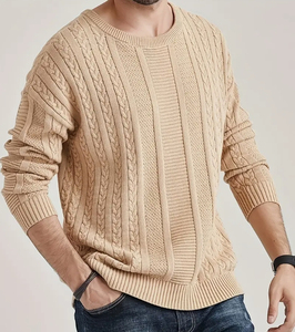 Prix raisonnable chandails en tricot pour hommes de qualité supérieure 100% coton fait nouveau Design tricoté fait vêtements d'hiver sweats - Product Image 5